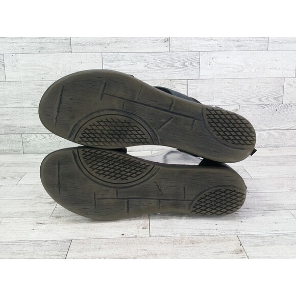 Women's OTBT Souvenir Strappy Sandals Black Gray Size 9.5 M Leather Shoes - Picture 10 of 13